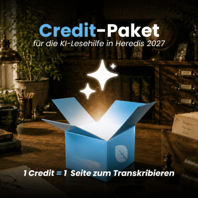 Credit-Paket für die KI-Lesehilfe | Heredis 2027